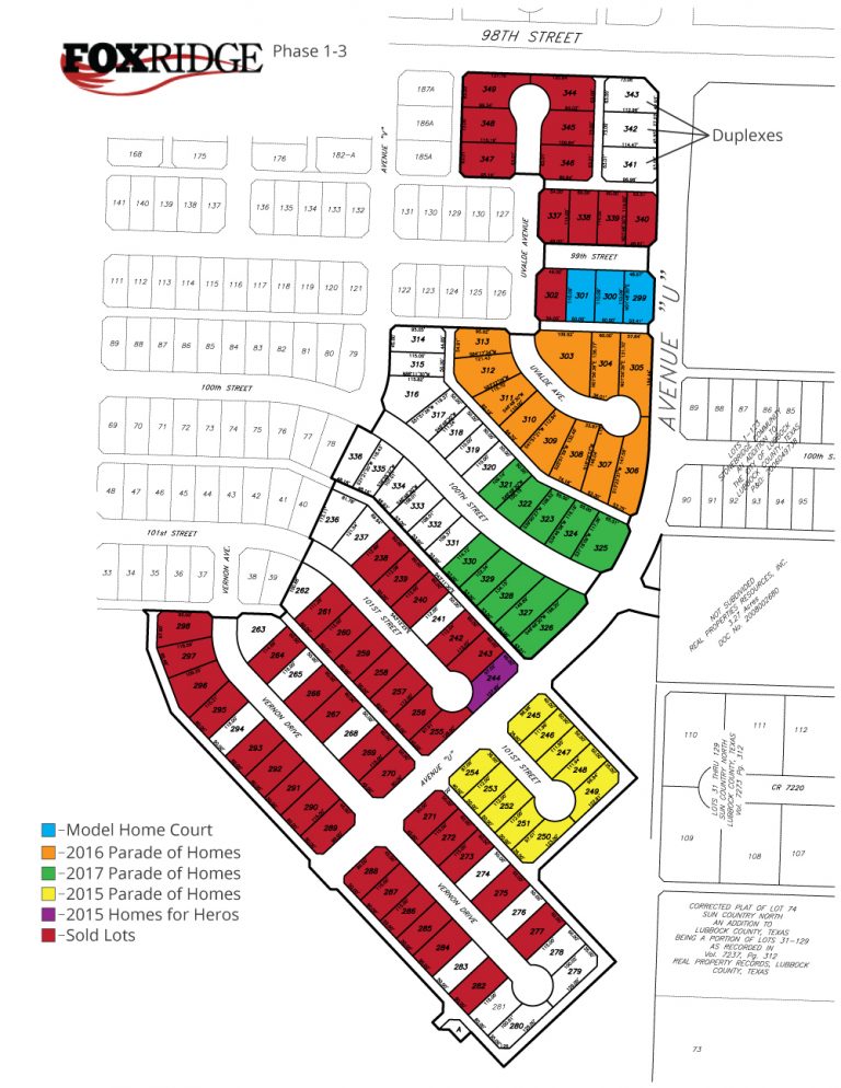 Fox Ridge Lubbock Master Plan